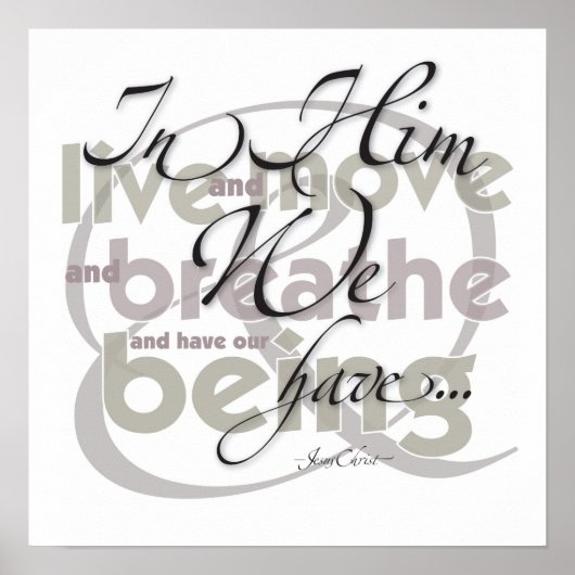 In Him Poster (Vorne)