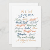 In Him you are card Feiertagskarte (Vorne/Hinten)