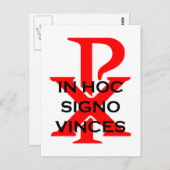 In Hoc Signo Vinces Postkarte (Vorne/Hinten)