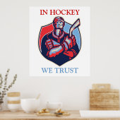 IN HOCKEY VERTRAUEN WIR POSTER (Küche)