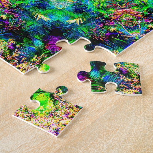 In hohem Grade bunte psychedelische Mandala Puzzle (Seite)