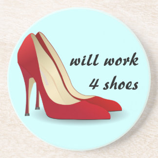In hohem Grade motiviert: Arbeitet für Schuhe Untersetzer