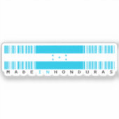 In Honduras hergestellter Barcode-Flagge Aufkleber (Vorderseite)