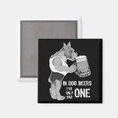 In Hundbier für dunklen Hintergrund Magnet (Vorderseite/Rückseite)