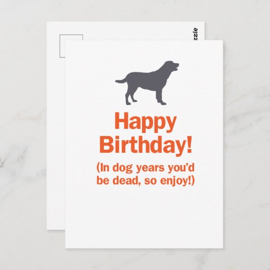 In Hundebahnen wären Sie tot, also genießen Sie de Postkarte (Vorne/Hinten)