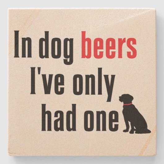 In Hundefrauben Steinuntersetzer (Vorderseite)