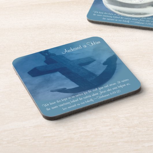 In ihm Schrift verankert Getränkeuntersetzer (Linke Seite)