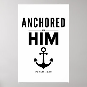 In Ihm verankert christliche Wandkunst Poster