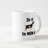In ihm zu gewinnen - LaMancha Milchziege Jumbo-Tasse (Vorderseite Rechts)