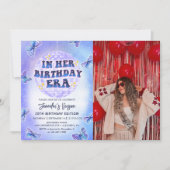 In ihrem Geburtstagszeitalter Butterfly Geburtstag Einladung (Vorderseite)