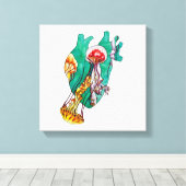 in Ihrem Herzen Leinwanddruck (Insitu (Holzboden))