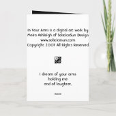 In Ihren Armen Karte (Rückseite)