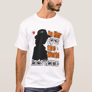 In ihren Augen findet die Welt Zuhause - Romantisc T-Shirt