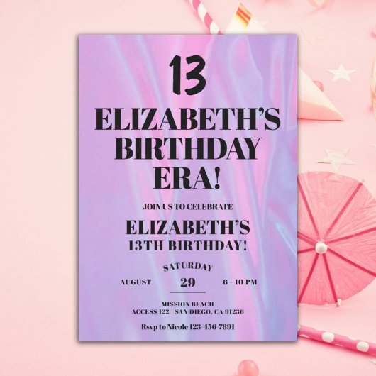 In ihrer Geburtstagsfeier 13. Geburtstagsparty Einladung