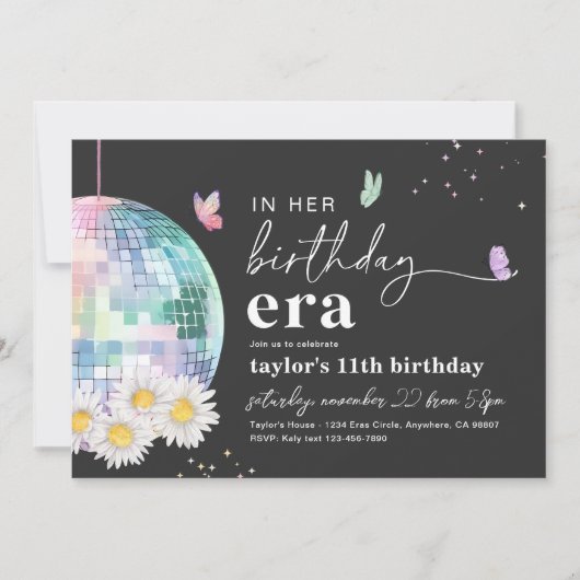 In ihrer Geburtstagszeit Einladung (Vorderseite)