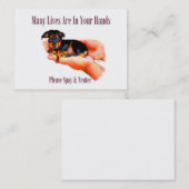 In Ihrer Hand(Spay bitte u. Neutrum), Visitenkarte (Vorne/Hinten)