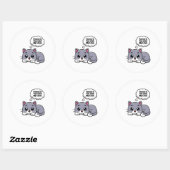 IN IHRER KENNTNIS MEINE Liebe Runder Aufkleber (Blatt)