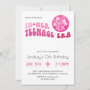 In ihrer Teenager-Ära Groovy Geburtstag Einladung