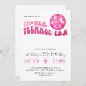 In ihrer Teenager-Ära Groovy Geburtstag Einladung (Vorne/Hinten)