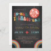 In ihrer Teenager-Ära Groovy Geburtstag Einladung (Vorne/Hinten)