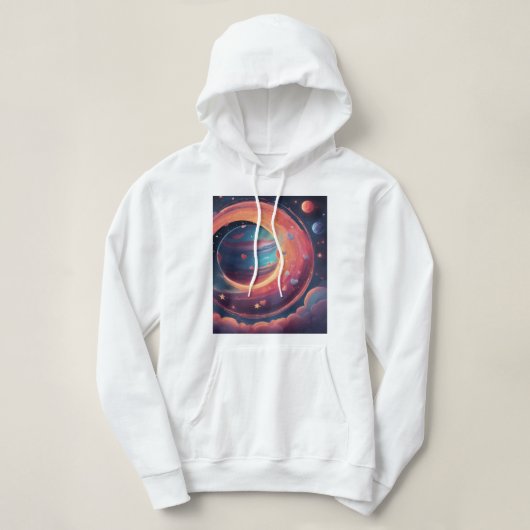 💖 🌠 "In Ihrer Umlaufbahn gefangen" Hoodie (Design vorne)