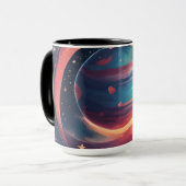 💖 🌠 "In Ihrer Umlaufbahn gefangen" Tasse (Vorderseite Links)