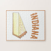 In Indiana Hoosier Zucker Creme Pie Slice Dessert Puzzle (Horizontal)