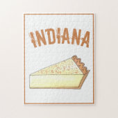 In Indiana Hoosier Zucker Creme Pie Slice Dessert Puzzle (Vertikal)
