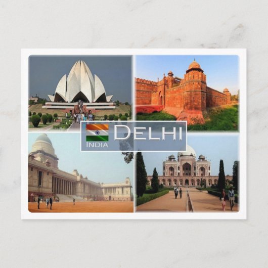 IN Indien - Delhi - Postkarte (Vorderseite)