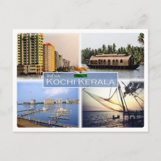 in Indien - Kochi Cochin Kerala - Postkarte (Vorderseite)