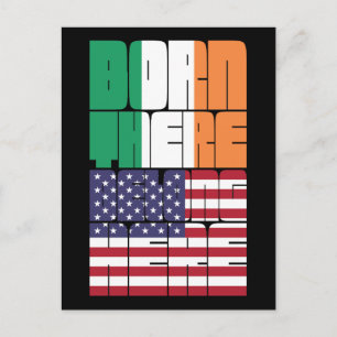 In Irland geboren, Amerikaner sein Postkarte