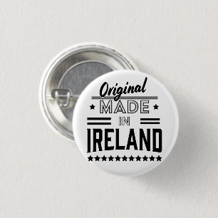 In Irland hergestellt, schönes Retro-Logo. Button