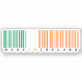 In Irland hergestellter Barcode-Flagge Aufkleber (Vorderseite)