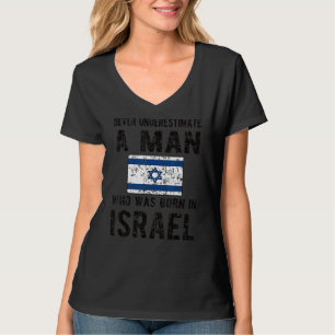In israelischer Flagge Geborene Männer israelische T-Shirt