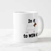 In it to WIN it - Boer Goat Jumbo-Tasse (Vorderseite Rechts)