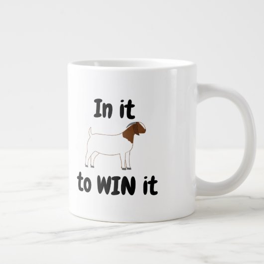 In it to WIN it - Boer Goat Jumbo-Tasse (Rechts)