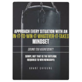 In it to win it Mindset - Workout Motivierend Klemmbrett (Rückseite)