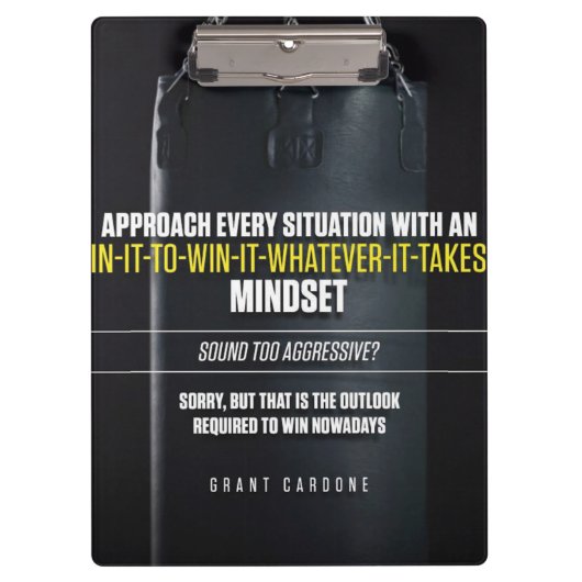 In it to win it Mindset - Workout Motivierend Klemmbrett (Vorderseite)