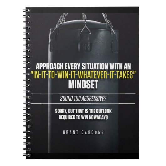 In it to win it Mindset - Workout Motivierend Notizblock (Vorderseite)