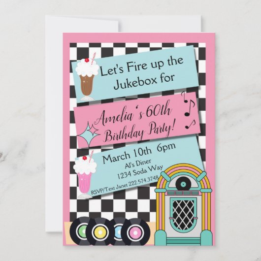 In jedem Alter, 1950er Jahren, Einladung zum Gebur (Vorderseite)