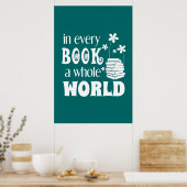 In jedem Buch ein Weltposter Poster (Küche)