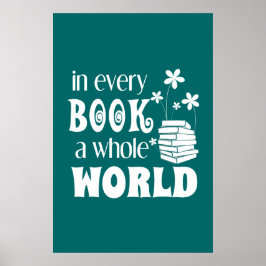 In jedem Buch ein Weltposter Poster
