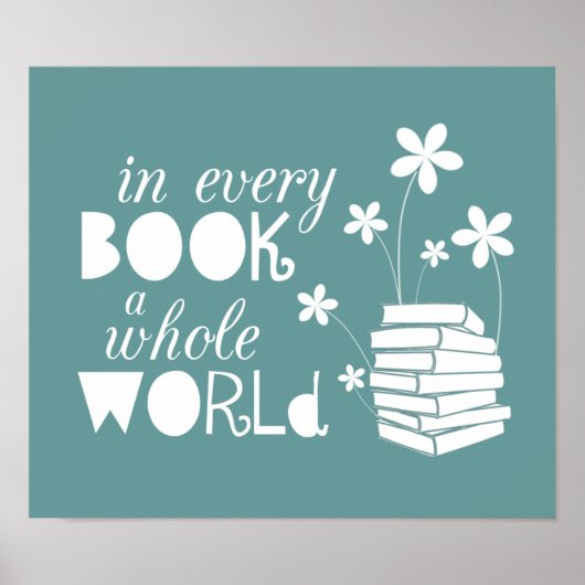 In jedem Buch eine ganze Welt Poster (Vorne)
