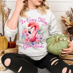 In jedem Ding danket Tropicaler Rosa Flamingo Sweatshirt