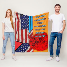 IN JEDEM MOMENT FINDEN STÄRKE! 3D-AUSSICHT FLEECEDECKE