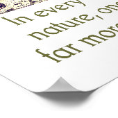 In jedem Spaziergang mit der Natur - Zitat Poster (Ecke)