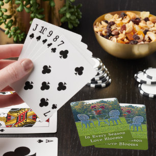 In jeder Jahreszeit blüht die Liebe Wiese der Lieb Spielkarten