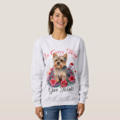 In jeder Sache Dank einzigartigen Floral Yorkie Sweatshirt (Vorne ganz)