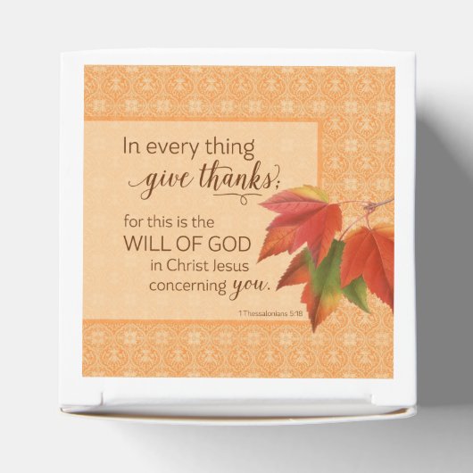 In jeder Sache danke - 1 Thes. 5:18 Geschenkschachtel (Oben)