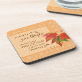 In jeder Sache danke - 1 Thes. 5:18 Getränkeuntersetzer (Linke Seite)